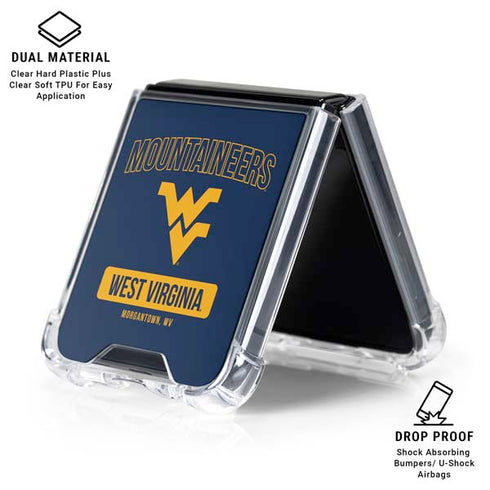 West Virginia University Mountaineers Logo Galaxy Z Flip6 Clear Case